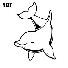 YJZT 10.2*14CM Dolphin Cute Marine Animal Window Decals Classic Creative Motorcycle Car Sticker C6-1240 2024 - buy cheap