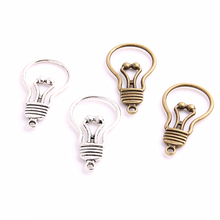 Sweet Bell 30pcs 19*36mm two color Bulb Charms for Jewelry Diy Metal Alloy Bulb Pendant Charms Jewelry Making  D6104 2024 - buy cheap