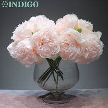 Индиго-7 шт/комплект Китайский Herbaceous Букет пионов декоративный искусственный цветок свадебный цветок вечерние цветы цветочный 2024 - купить недорого