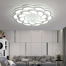 Простые Хрустальные потолочные светильники в виде лепестков для гостиной, спальни, кабинета, потолочные светильники, светодиодный потолочный светильник, современные потолочные лампы 2024 - купить недорого