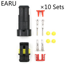 10 sets AMP 1.5 DJ7021-1.5 2 Pin Way Male and Female Plug Adapter Automotive Waterproof Connectors Xenon Lamp Connector for Car 2024 - buy cheap