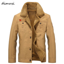 DIMUSI Men Jacket Coats Winter Military Bomber Jackets Male Fur Collar Jaqueta Masculina Fashion Denim Jacket Mens Coats,TA215 2024 - buy cheap