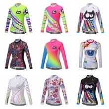 Gatos 2019 camisa de ciclismo feminina, blusa de manga longa para ciclismo, top feminino mtb, equipe profissional, blusa de mountain bike, outono 2024 - compre barato