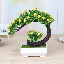 Artificial Flower Plant Tree Bonsai Fake Potted Ornament Colorful Fake Plants Flower Home Table Hotel Garden Decor Gift 2024 - buy cheap