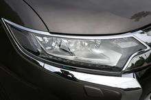 2013-2019 для Mitsubishi Outlander Высокое качество ABS Хром Передняя фара крышка отделка рамка украшение 2 шт./компл. 2024 - купить недорого
