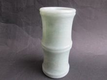 Изысканная китайская ручная полировка чаша из нефрита в форме бамбука 2024 - купить недорого