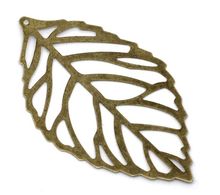 DoreenBeads Retail Bronze Tone Filigree Leaf Charm Pendants 54x32mm,sold per pack of 100 2024 - buy cheap