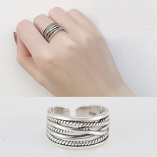 Женские серебряные кольца Joyas De Plata Anillos Anelli, большие открытые кольца в стиле ретро, 2019 2024 - купить недорого