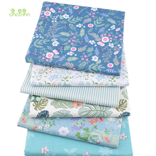 Chainho,6pcs/Lot,Green Floral,Print Twill Cotton Fabric,Patchwork Cloth,DIY Sewing&Quilting Fat Quarters Material For Baby&Child 2024 - buy cheap