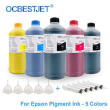 Kit de recarga de tinta pigmento universal, 5x1000 ml para epson 7700 9700 t3000 t5000 t7000 t3200 t5200 t7200 t3070 t3270 t5270 t7270 2024 - compre barato
