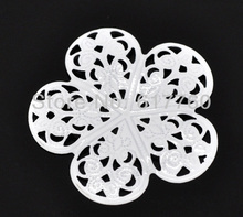 Free shipping-30Pcs White Filigree Flower Wraps Connectors Jewelry Findings Connectors 36x36mm  M01040 2024 - buy cheap