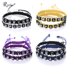 RINHOO-Juego de pulsera con letras de LORD COMPANION para mujer y hombre, Juego de 2 piezas, joyería hecha a mano para parejas 2024 - compra barato