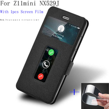 Smart View window PU leather case For ZTE Nubia Z11mini cover shell capas NX529J phone cases Z 11 Z11 mini flip case back cover 2024 - buy cheap