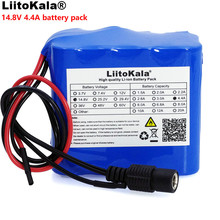 Liitokala-bateria para pesca noturna, 14.8v, 4ah, 18650, bateria de li-iom, aquecedor, lâmpada de mineração, amplificador de bateria com bms 2024 - compre barato