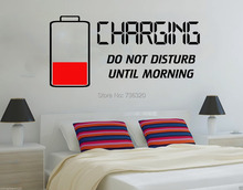 Creative Bettery Style Vinyl Wall Decal Do Not Disturb Charging Wall Art Sticker Bedroom Quote Lounge Sticker Home Decoration 2024 - buy cheap