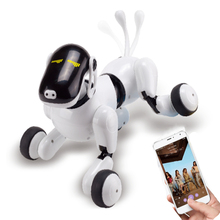 Comandos de voz controle app robô brinquedo do cão animal estimação eletrônico engraçado interativa controle remoto sem fio filhote cachorro inteligente rc robô cão 2024 - compre barato