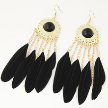 New Arrival statement earrings Feather earrings Long boho Earrings bohemian jewelry 2024 - buy cheap