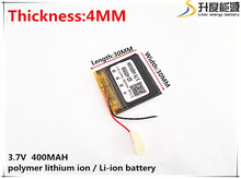 3.7V 400mAh 403030 Lithium Polymer Li-Po li ion Rechargeable Battery cells For Mp3 MP4 MP5 GPS mobile bluetooth 2024 - buy cheap