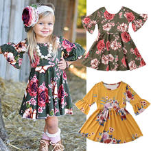 Kid Princess Toddler Girl Flower Dress Cotton Casual Party Gown Floral Dress 2024 - buy cheap
