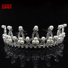 AINAMEISI-Tiara de novia con diamantes de imitación y perlas, corona de princesa, accesorios para el cabello de boda, gran oferta 2024 - compra barato