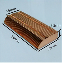 Copper Heat Dissipation fin Copper Brass Heat Copper fins Heat Dissipation,DIY lengthen 53*20*7.2mm Copper fins Radiator 2024 - buy cheap