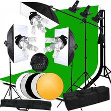 ZUOCHEN-kit de iluminación continua para estudio fotográfico, Softbox de 3375W, soporte de luz de telón de fondo 2024 - compra barato