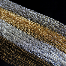 Cadena curva de Metal de aleación de 5 metros, 5 colores, 1mm, para joyería de bricolaje, accesorios 2024 - compra barato