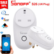 Sonoff S26 Basic WiFi Smart Socket AU/CN/EU/UK/US Wireless Plug Smart Home Switch Power Sockets Work With Alexa Google Home 2024 - buy cheap