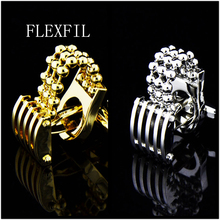 FLEXFIL Jewelry-gemelos de camisa francesa para hombre, puños de diseño de marca, botón de enlace, alta calidad, de lujo, para boda, envío gratis 2024 - compra barato