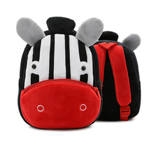 Cute Zebra Plush Backpack Cartoon School Bags Baby Girls Boys Children Kindergarten Kids For 2-4 Years 2024 - buy cheap