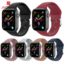 Soft Silicone Watchband for Apple Watch 40mm 44mm 38mm 42mm Men Women Rubber Sports Bracelet Strap Band for iWatch 1 2 3 4 2024 - buy cheap