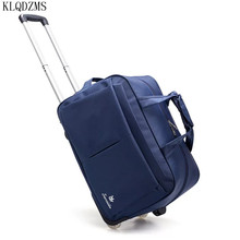 KLQDZMS 20/24-дюймовая сумка из овчины, модная нейлоновая сумка для багажа, сумка на колесиках, чемодан на колесиках 2024 - купить недорого