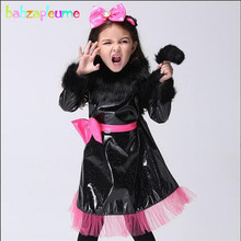 Babzapleume-Conjunto de ropa para niños, traje de fiesta de Halloween, gato, chica, boutique, manga larga, Y015 2024 - compra barato