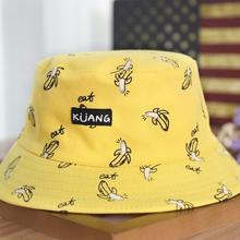 Women Banana Chips Double Side Folding Fisherman Sun Hat Outdoor Bucket Cap new 2024 - buy cheap