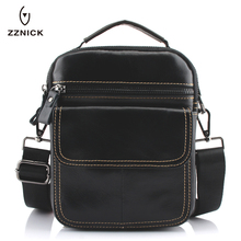 ZZNICK Men's Bags Genuine Leather male Crossbody Bags strap Small Casual Flap Men Leather messenger bag men's shoulder bag 0051* 2024 - buy cheap