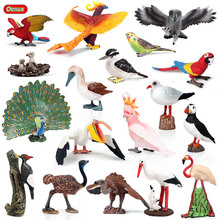 Oenux, miniatura, modelos de pássaros genuínos, papagaio, flamingo, sopro, águia, boneco de pássaro, figura de ação, brinquedo, acessório de decoração de jardim 2024 - compre barato