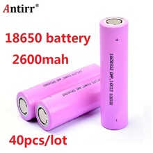 Batería de iones de litio recargable para ICR18650-26F, 3,7 V, 2600 mAh, Antirr, Original, 18650, ICR18650, 26F, 2600 mAH, 40 Uds./lote 2024 - compra barato
