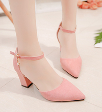 2020 new HOT Women Shoes Pointed Toe Pumps Suede Leisure Dress Shoes High Heels Boat Wedding shoes 2024 - buy cheap