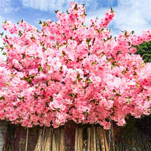 10 pçs falso longo haste flor (4 hastes/peça) simulação criptografar flores de cerejeira para casa casamento flores artificiais decorativas 2024 - compre barato