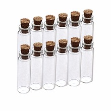 100Pcs Tiny Cork Empty Glass Bottle Essential Oil Jewelry Container Mini Sample Vial Candy Jar Wholesale Wishes Bottles 2024 - buy cheap