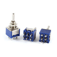 Spdt mini interruptor ac 3a/250v 6a 125v 10pçs, mini interruptor de fechamento/desligamento 3 vias