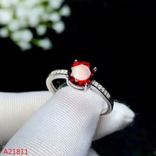 KJJEAXCMY boutique jewelry 925 pure silver inlaid natural garnet lady ring support test 2024 - buy cheap