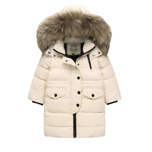 Winter Children's Down Jacket for Girl and Boys Clothes Thicken Warm Kids Outerwear Real Fur Collar Hooded Parka Jacket BC302 2024 - buy cheap