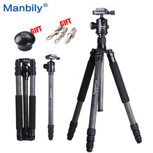 Manbily CZ308 Professional Carbon Fiber Tripod Monopod + Ball Head Travel Tripod For DSLR Camera Stand 68.5" Max.H 28mm Leg Dia 2024 - buy cheap