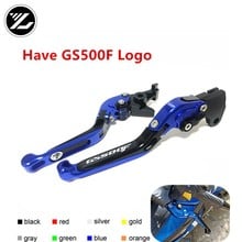 Ter logotipo gs500f para suzuki gs500f gs500f 2004-2009 motocicleta dobrável extensíveis alavancas de embreagem do freio freios moto 2024 - compre barato