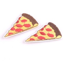 5 pçs patches padrão de pizza ferro no remendo bordado applique remendo roupas adesivos diy acessórios de vestuário 3.3x5.6cm cp1084 2024 - compre barato