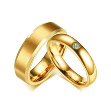 Кольца из нержавеющей стали для мужчин, Ювелирное кольцо с кристаллами для женщин и мужчин, кольца для пар, простое кольцо из розового золота, вольфрамовое кольцо для женщин и мужчин, обручальное кольцо для мужчин 2024 - купить недорого