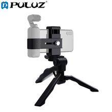 Puluz braçadeira de fixação para celular de 1/4 polegadas, suporte + tripé dobrável, kits de montagem para dji osmo pocket/pocket 2 acessórios 2024 - compre barato