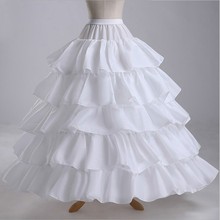 4 Hoops 5 Layers Wedding Petticoat Underskirt Ball Gown Ruffles Women Petticoat Crinoline Bridal Wedding Accessories 2024 - buy cheap