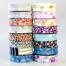 Cotton Bias Binding Tape Fabric 20mm 3/4" Floral Stripe Single Fold Bias Tape Ribbon Prefolded DIY Craft Apparel Sewing 2024 - купить недорого